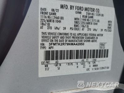 Zdjęcie 13 z 15 samochodu: 2022 FORD MUSTANG MACH-E CALIFORNIA ROUTE 1 VIN:3FMTK2R79NMA42850 - miniatura