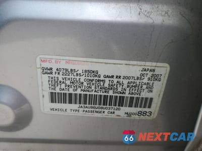 Zdjęcie 12 z 14 samochodu: 2008 MITSUBISHI LANCER GTS VIN:JA3AU86U08U037120 - miniatura