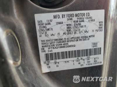 Zdjęcie 12 z 13 samochodu: 2008 FORD F250 SUPER DUTY VIN:1FTSX21588ED08302 - miniatura
