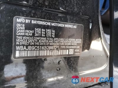 Zdjęcie 12 z 14 samochodu: 2019 BMW M550XI VIN:WBAJB9C51KB288125 - miniatura