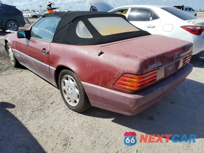 Drugie zdjęcie samochodu z przodu: 1992 MERCEDES-BENZ 500 SL VIN:WDBFA66E2NF060149 - miniatura