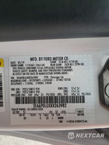 Zdjęcie 12 z 12 samochodu: 2019 FORD FUSION SE VIN:3FA6P0LUXKR263982 - miniatura