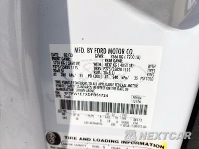 Zdjęcie 12 z 14 samochodu: 2013 FORD F150 SUPERCREW VIN:1FTFW1ETXDFB51724 - miniatura
