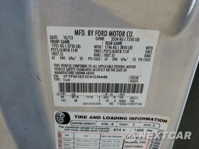 Zdjęcie 12 z 14 samochodu: 2013 FORD F150 SUPERCREW VIN:1FTFW1EF2DKG38448 - miniatura
