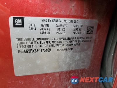 Zdjęcie 12 z 12 samochodu: 2014 CADILLAC ATS VIN:1G6AG5RX3E0175169 - miniatura