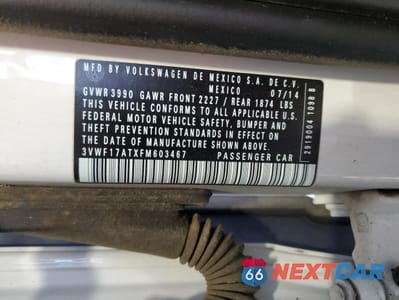 Zdjęcie 13 z 15 samochodu: 2015 VOLKSWAGEN BEETLE 1.8T VIN:3VWF17ATXFM603467 - miniatura
