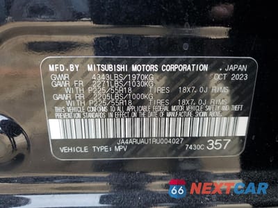 Zdjęcie 13 z 13 samochodu: 2024 MITSUBISHI OUTLANDER SPORT S/SE VIN:JA4ARUAU1RU004027 - miniatura