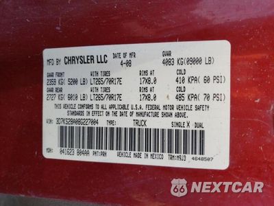 Zdjęcie 23 z 24 samochodu: 2008 DODGE RAM 2500 ST VIN:3D7KS28A08G227004 - miniatura