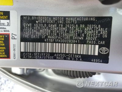 Zdjęcie 12 z 12 samochodu: 2013 TOYOTA CAMRY L VIN:4T1BF1FK0DU283841 - miniatura
