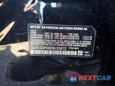Zdjęcie 13 z 13 samochodu: 2024 BMW X3 XDRIVE30I VIN:5UX53DP06R9U35672 - miniatura