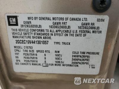 Zdjęcie 12 z 12 samochodu: 2004 CHEVROLET SILVERADO C1500 VIN:2GCEC19V441301057 - miniatura