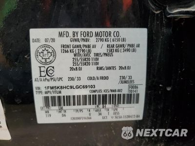 Zdjęcie 13 z 16 samochodu: 2020 FORD EXPLORER PLATINUM VIN:1FM5K8HC9LGC69103 - miniatura
