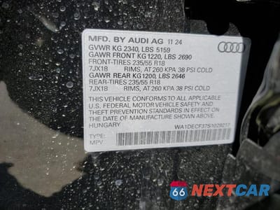 Zdjęcie 13 z 13 samochodu: 2025 AUDI Q3 PREMIUM S LINE 45 VIN:WA1DECF37S1029217 - miniatura