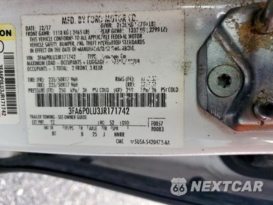 Zdjęcie 12 z 12 samochodu: 2018 FORD FUSION SE HYBRID VIN:3FA6P0LU3JR171742 - miniatura