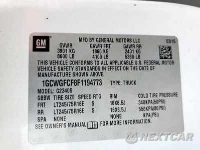 Zdjęcie 13 z 13 samochodu: 2015 CHEVROLET EXPRESS G2500 VIN:1GCWGFCF8F1194773 - miniatura
