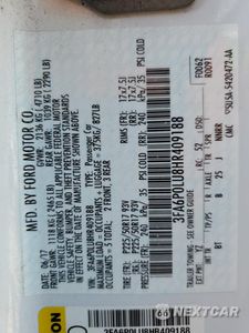 Zdjęcie 12 z 13 samochodu: 2017 FORD FUSION SE HYBRID VIN:3FA6P0LU8HR409188 - miniatura