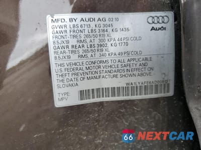 Zdjęcie 13 z 15 samochodu: 2010 AUDI Q7 PREMIUM PLUS VIN:WA1LYAFE6AD006131 - miniatura