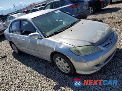 Czwarte zdjęcie samochodu z boku: 2004 HONDA CIVIC LX VIN:2HGES15624H918385 - miniatura