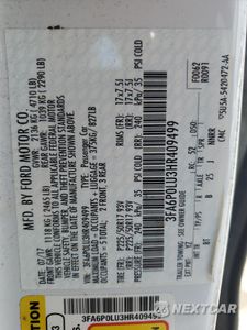 Zdjęcie 12 z 12 samochodu: 2017 FORD FUSION SE HYBRID VIN:3FA6P0LU3HR409499 - miniatura