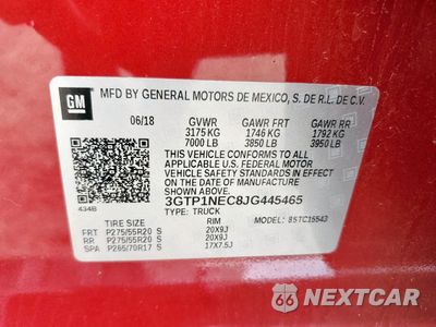Zdjęcie 12 z 13 samochodu: 2018 GMC SIERRA C1500 SLT VIN:3GTP1NEC8JG445465 - miniatura