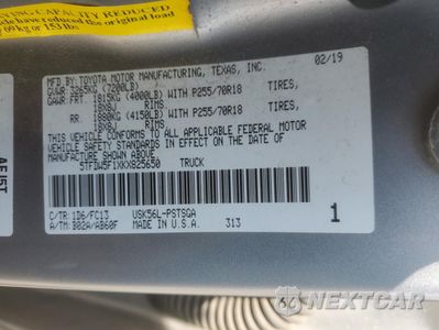 Zdjęcie 12 z 13 samochodu: 2019 TOYOTA TUNDRA CREWMAX SR5 VIN:5TFDW5F1XKX825650 - miniatura