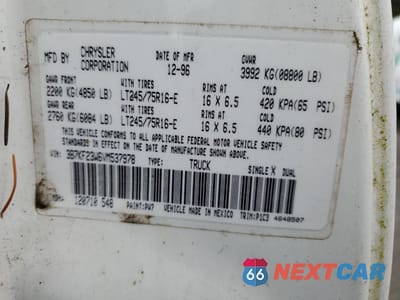 Zdjęcie 12 z 12 samochodu: 1997 DODGE RAM 2500 VIN:3B7KF23W6VM537978 - miniatura