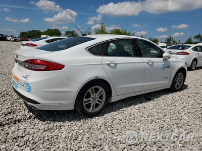 Trzecie zdjęcie samochodu z tyłu: 2018 FORD FUSION SE HYBRID VIN:3FA6P0LU7JR171923 - miniatura