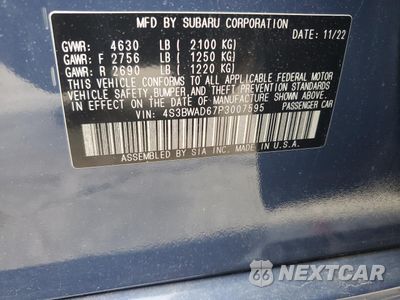 Zdjęcie 13 z 14 samochodu: 2023 SUBARU LEGACY PREMIUM VIN:4S3BWAD67P3007595 - miniatura