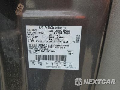 Zdjęcie 12 z 14 samochodu: 2005 FORD F150 SUPERCREW VIN:1FTRW12W35FA74658 - miniatura