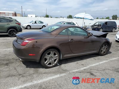 Trzecie zdjęcie samochodu z tyłu: 2007 LEXUS SC 430 VIN:JTHFN45Y379014562 - miniatura