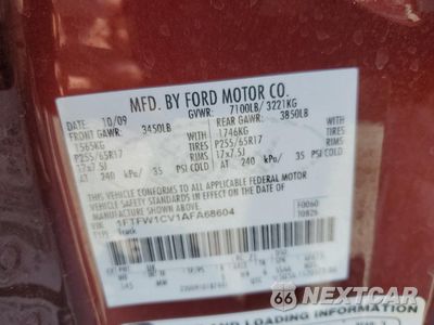 Zdjęcie 13 z 15 samochodu: 2010 FORD F150 SUPERCREW VIN:1FTFW1CV1AFA68604 - miniatura