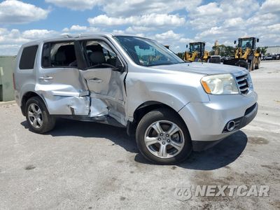 Czwarte zdjęcie samochodu z boku: 2014 HONDA PILOT EX VIN:5FNYF3H43EB020634 - miniatura