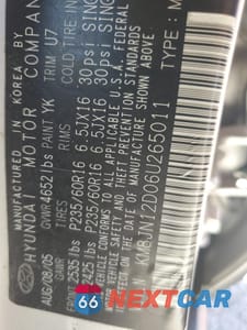 Zdjęcie 13 z 13 samochodu: 2006 HYUNDAI TUCSON GLS VIN:KM8JN12D06U265011 - miniatura