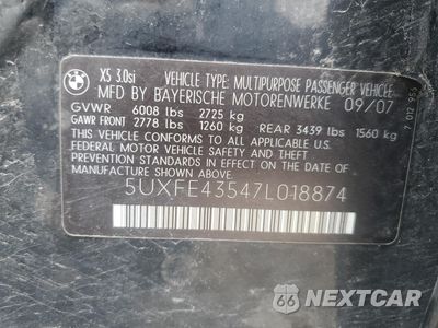Zdjęcie 13 z 15 samochodu: 2007 BMW X5 3.0I VIN:5UXFE43547L018874 - miniatura