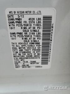 Zdjęcie 13 z 13 samochodu: 2012 NISSAN ROGUE S VIN:JN8AS5MV5CW403074 - miniatura