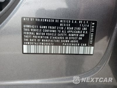 Zdjęcie 12 z 12 samochodu: 2015 VOLKSWAGEN JETTA BASE VIN:3VW2K7AJ1FM269372 - miniatura
