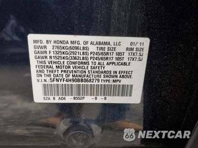 Zdjęcie 13 z 13 samochodu: 2011 HONDA PILOT TOURING VIN:5FNYF4H90BB068279 - miniatura