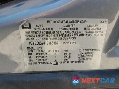 Zdjęcie 13 z 13 samochodu: 2007 CADILLAC SRX VIN:1GYEE637470163984 - miniatura