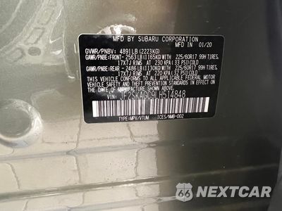 Zdjęcie 10 z 10 samochodu: 2020 SUBARU FORESTER PREMIUM VIN:JF2SKAGC9LH514848 - miniatura