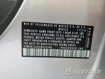 Zdjęcie 12 z 13 samochodu: 2014 VOLKSWAGEN JETTA BASE VIN:3VW2K7AJ8EM243348 - miniatura