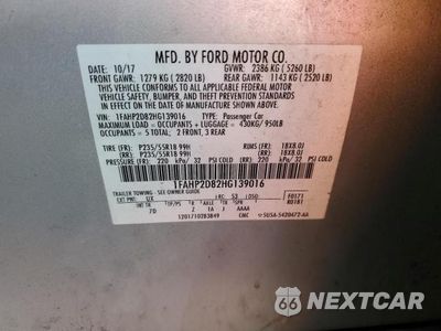 Zdjęcie 13 z 13 samochodu: 2017 FORD TAURUS SE VIN:1FAHP2D82HG139016 - miniatura