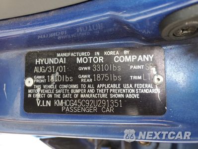 Zdjęcie 12 z 12 samochodu: 2002 HYUNDAI ACCENT GL VIN:KMHCG45C92U291351 - miniatura