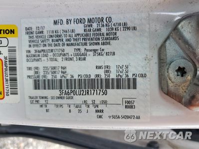 Zdjęcie 12 z 13 samochodu: 2018 FORD FUSION SE HYBRID VIN:3FA6P0LU2JR171750 - miniatura