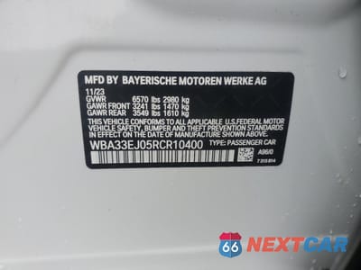 Zdjęcie 12 z 14 samochodu: 2024 BMW 760 XI VIN:WBA33EJ05RCR10400 - miniatura