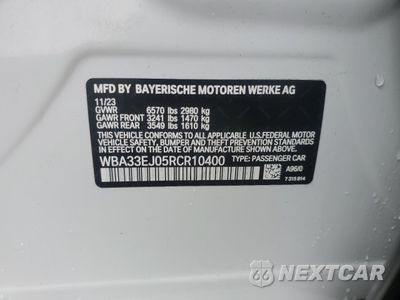 Zdjęcie 12 z 14 samochodu: 2024 BMW 760 XI VIN:WBA33EJ05RCR10400 - miniatura