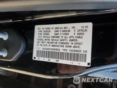 Zdjęcie 12 z 12 samochodu: 2006 ACURA 3.2TL VIN:19UUA66216A009532 - miniatura