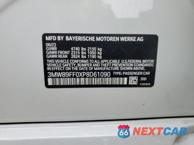 Zdjęcie 12 z 14 samochodu: 2023 BMW 330XI VIN:3MW89FF0XP8D61090 - miniatura