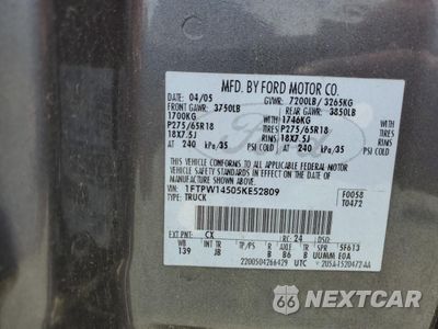 Zdjęcie 12 z 12 samochodu: 2005 FORD F150 SUPERCREW VIN:1FTPW14505KE52809 - miniatura