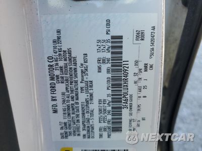 Zdjęcie 12 z 12 samochodu: 2017 FORD FUSION SE HYBRID VIN:3FA6P0LUXHR409211 - miniatura