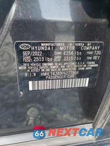 Zdjęcie 12 z 12 samochodu: 2023 HYUNDAI SONATA SEL VIN:KMHL14JA0PA277904 - miniatura